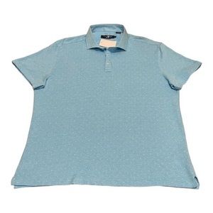 New Stone Rose Knit Polo in Turquoise Size XXLarge